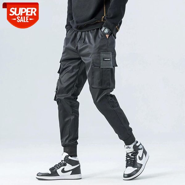 

Multi Pockets Cargo Pants Men Harajuku Hip Hop Streetwear Fashion Sweatpants Casual Joggers Male Trousers Oversized #HX8V, Black