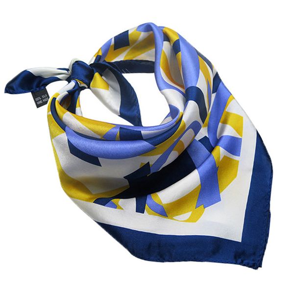 

hunan custom silk printed scarves, can be customized, Blue;gray