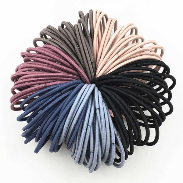 

50pcs/lot 5cm accessories women rubber bands scrunchy elastic hair bands girls headband decorations ties gum for hair, Pink