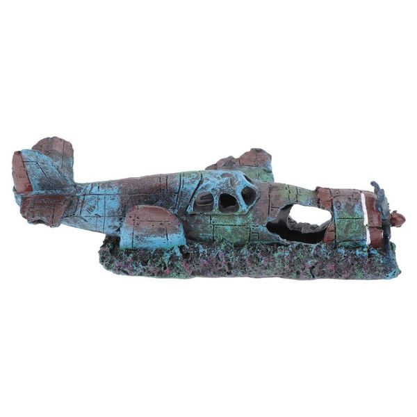 

decorations aquarium landscaping warplane shape decor resin fish tank fighter model