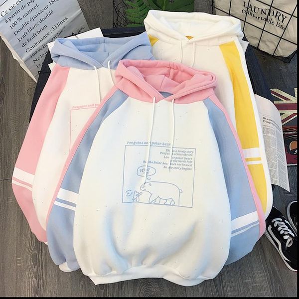 

2021 new hoodied women sweatshirt spring autumu fashion hoodies long sleeve pullover sweatshirt korean loose womens, Black