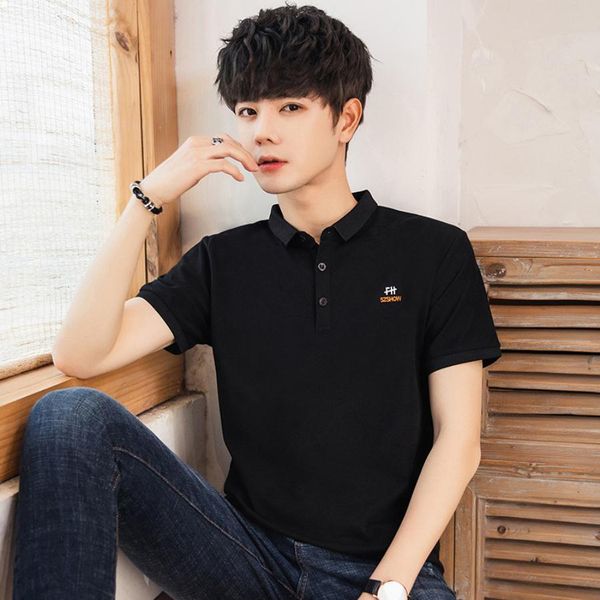 

white designers mens polo t shirt male t shirts short sleeve crop cotton t-shirt fitness men clothing collared camisas de hombre luxurys rop, White;black