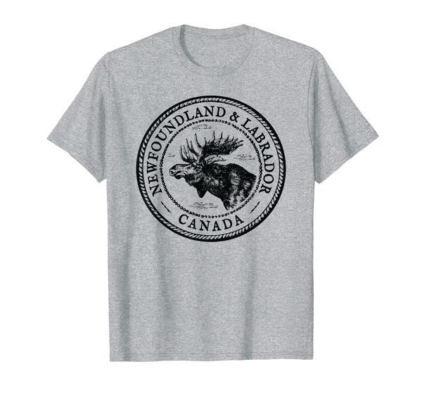 

moose antlers art lovers gift, newfoundland labrador moose t-shirt, White;black