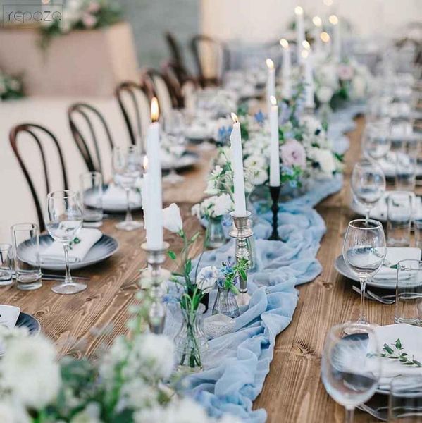 

wedding decorations long table cloth gauze napkins set personalize 20inch x 33ft