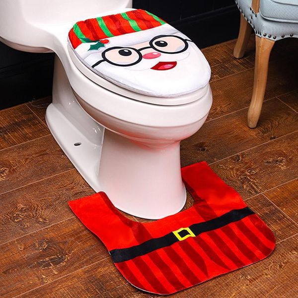 

christmas closestool cover new year xmas decoration santa claus bathroom mat family and l christmas decoration