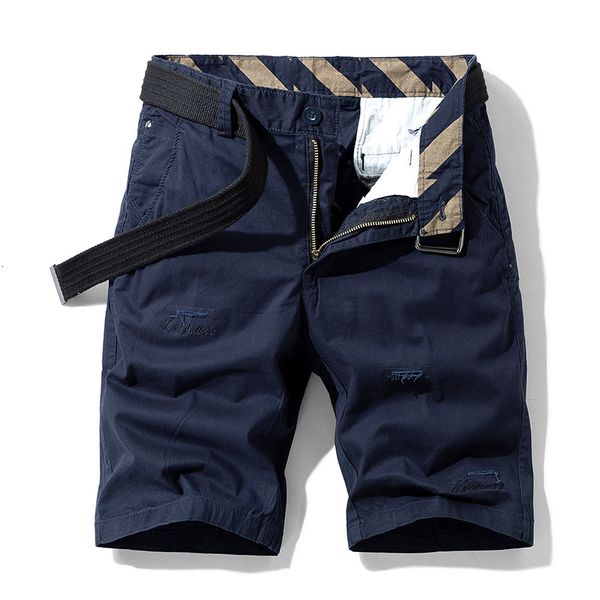 

men's pants summer cargo shorts men casual loose overalls printed embroidery cotton d8xj, Black
