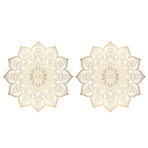 

wall stickers 2pcs pasting sticker home backdrop decor chic pvc decal golden