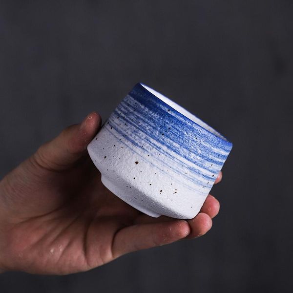 

cups & saucers luwu chinese ceramic tea cup big capacity blue porcelain 170ml