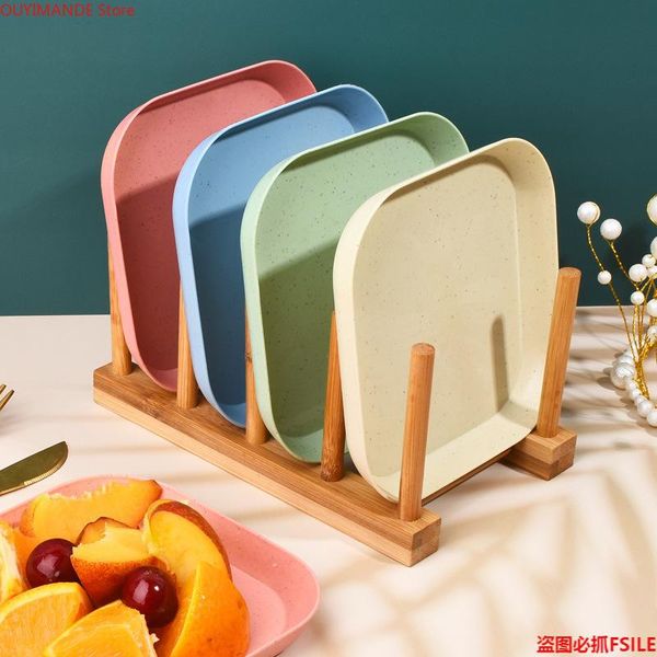 

dishes & plates 4pcs household dining table spit bone dish snack dried fruit plastic dinner plate children's drop-proof small