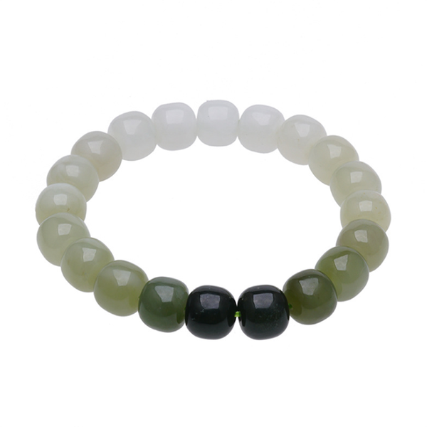 

beaded, strands natural emerald jade bead bracelet adjustable bangle jewelery fashion accessories for women men lucky amulet, Black