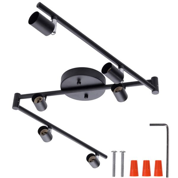 Nordic Track Light Spotlight LED teto lâmpada pingente candelabros Superfície doméstica montada do outono para o fundo da parede do fundo da sala de visitas