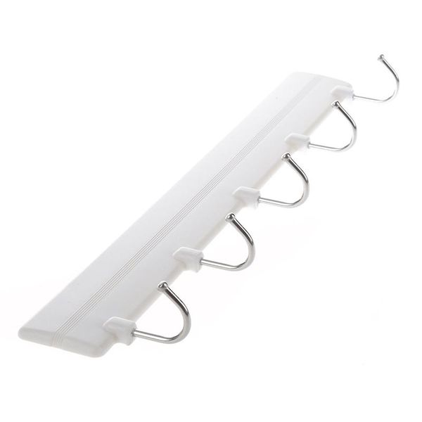 

robe hooks kitchen bathroom white adhesive wall hook rack hanger w 5
