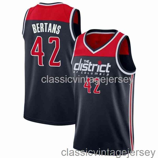 

davis bertans #42 75th anniversary swingman jersey stitched mens women youth xs-6xl basketball jerseys, Black
