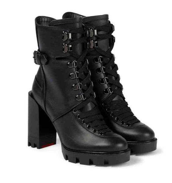 

woman winter boot name brand red bottom ankle boots macademia genuine leather ankles booties martin black and with lace-up fashion