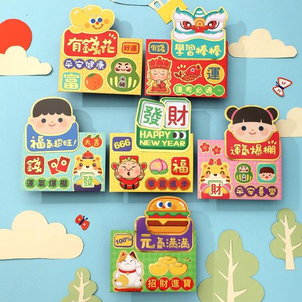 

gift wrap happy year 6pcs 2022 chinese lucky red envelope tiger packetenvelope