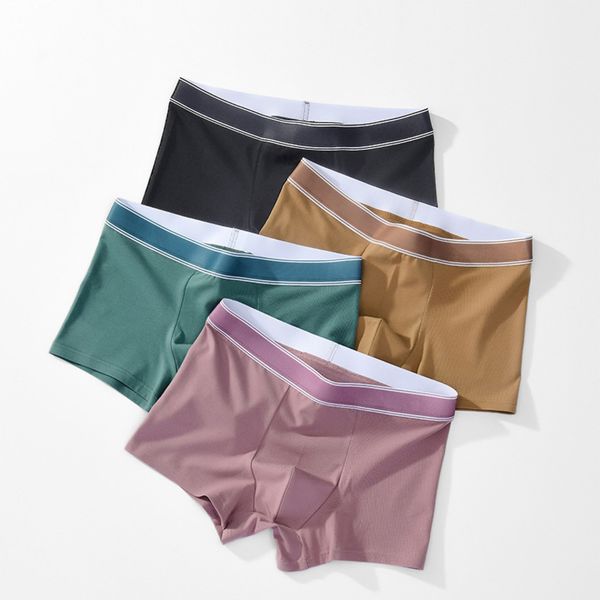 

xinjiang cotton men's underwear 95 cotton boxer youth breathable tracels middle waist loose comfortable, White;black