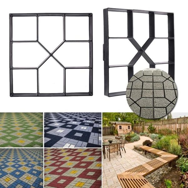 

DIY Plastic Path Maker Mold Manually Paving Cement Brick Stone Road Paving Mold Concrete Molds Tool for Garden Accessory