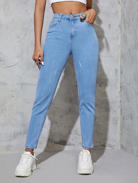 

cat scratch slant pocket washed jeans d39p#, Blue