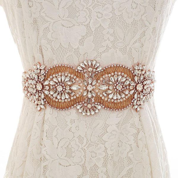 

wedding sashes vintage bridal waist sash belt rhinestone ribbon sparkly crystal for bride bridesmaid b31, White