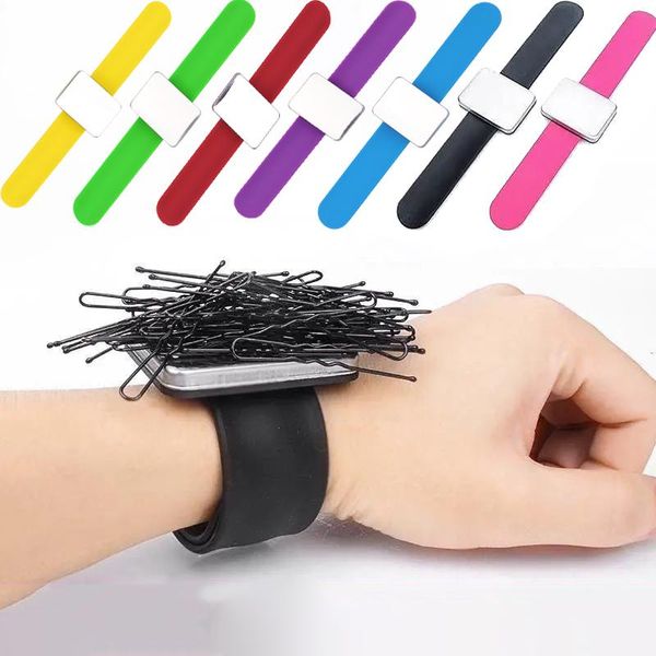 

bangle magnetic bracelet for jewelry hair pins sewing tools storage clips holder women bridal make up home collection wrist band, Black