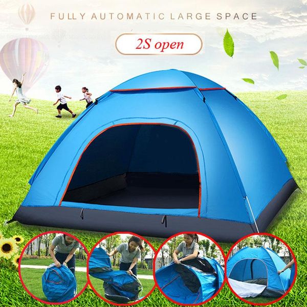 

2-3 person portable outdoor foldable tent waterproof automatic instant open camping hiking fishing travel tent anti uv sun shade