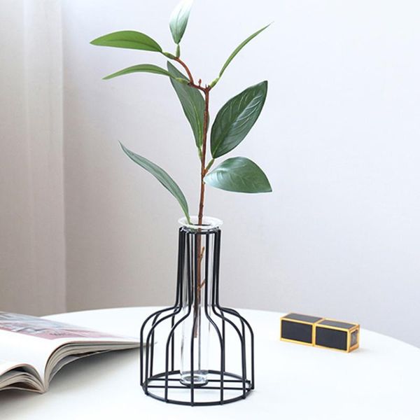 

vases retro iron line vase hydroponic plant flower metal holder nordic styles tablehome decoration accessories