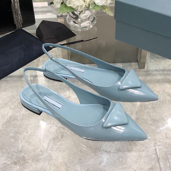 

sandals slippers 2021 new triangle letter cat heel sandals women's pointed back empty baotou high heels french fairy style low heels zl, Black