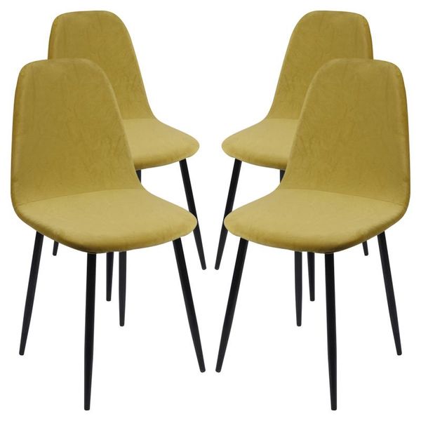 

4pack velvet fabric seat cover for eames chair armless shell chair cover removable washable banquet home slipcover seat