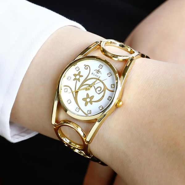 

wristwatches luxury casual flowers creative women watches jewelry quartz watch female ladies rose gold relogio feminino, Slivery;brown