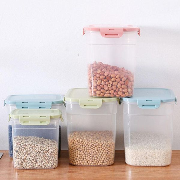

storage bottles & jars kitchen food containers refrigerator organizer items preservation airtight plastic grain tanks