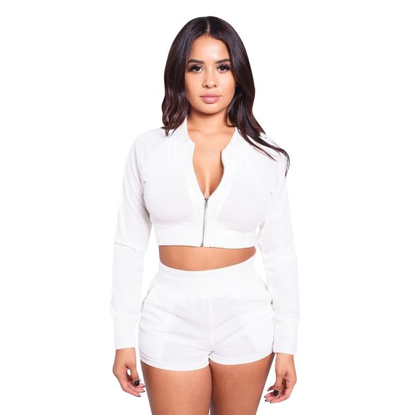 

velvet two piece set autumn short zipper sweatshirts shorts pants suit tracksuit fitness club womens set outfits, Gray