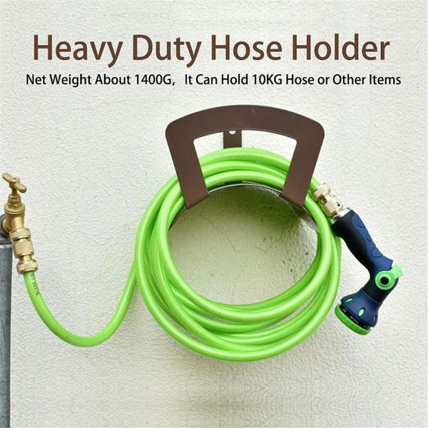 

hooks & rails graden hose holder rack water pipe bracket garden braces decorative heavy metal wall mount watering hanger