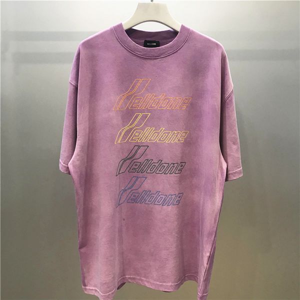 

1:1 better quality the style of rainbow letters t-shirt pink shirt 5gxe, White