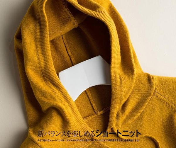 

new hooded 2021 sweater women knitted clothes autumn streetwear long jumper female sweter pull femme hiver zo96, White;black