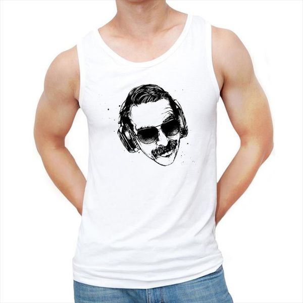 

summer men vintage design tank sequisha aviators printed vest hipster funny singlets, White;black