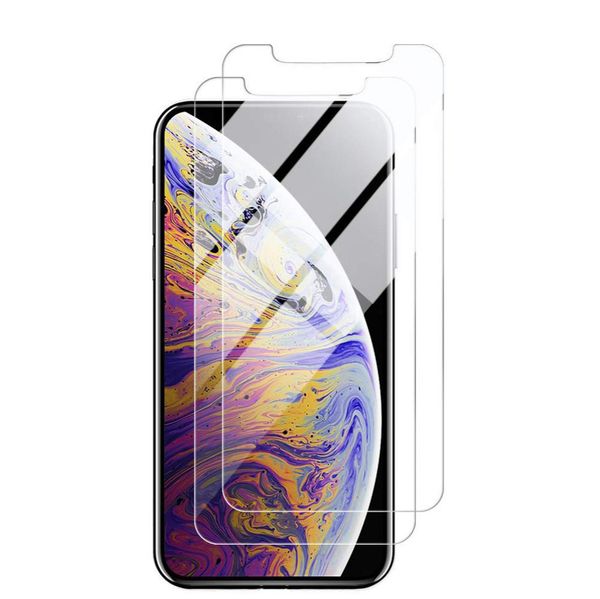 

tempered glass screen protector for iphone 11 pro x/xs max xr 8 7 6s plus 5s se 10 in 1 paper package