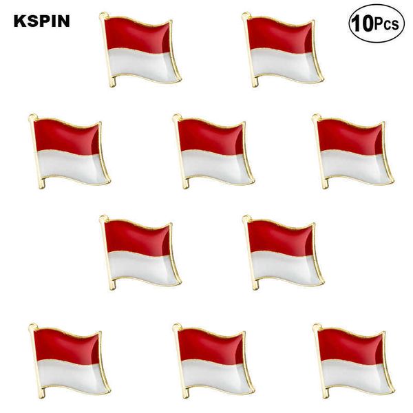 

indonesia flag lapel pin flag badge brooch pins badges 10pcs a lot, Gray