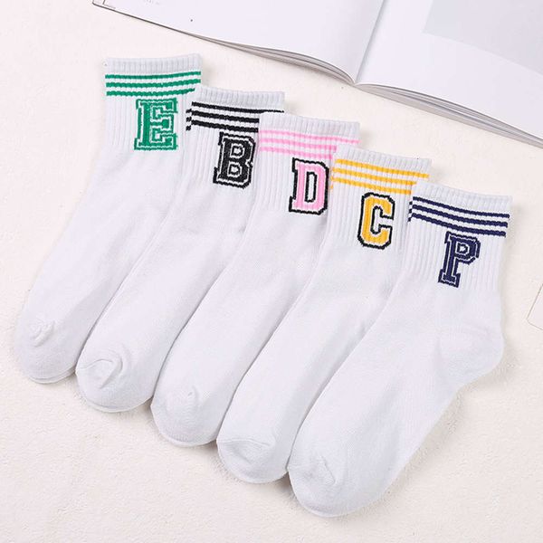 

autumn winter middle letter college style cotton, Black;white