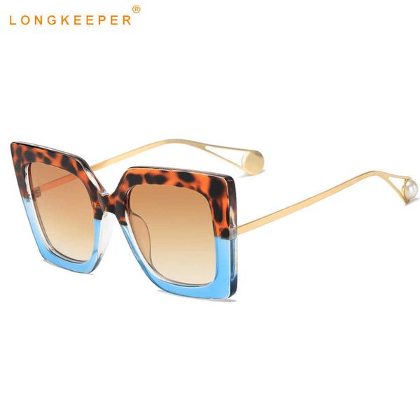 

luxury oversized cat eye sunglasses woman 2021 square pearl sun glasses female gradient shades lunette de soleil femme p0814, White;black