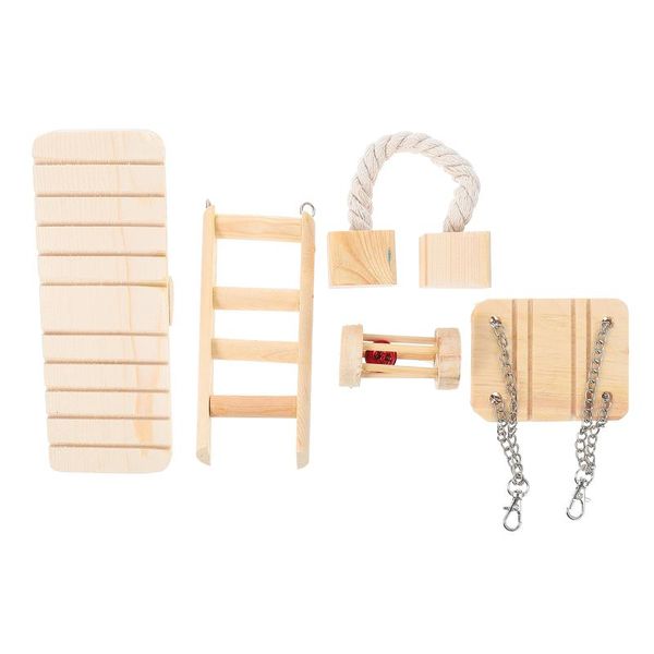 

small animal supplies 5pcs wooden chew toys hamster teething pet bite