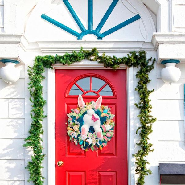 

Wreath Decoration Easter Thief BuWith Ears Cartoon Shape Cute Ornaments Hanging Party Favor