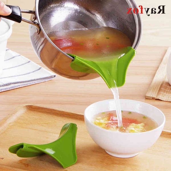 

1 pc creative silicone trichter kitchen accessories tools pots and pans to prevent deflector fluid trichter kitchen gadgets wholesale