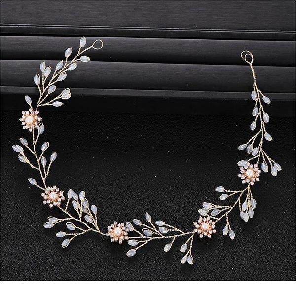 

trendy wedding hair accessories golden flower crystal headband bridal tiara princess hair band bride hair accessories jllxzt, Silver