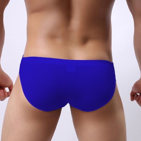 

underwear head you big bag ultra-thin transparent ice silk men's briefs fork low waist small three shorts, Black;white