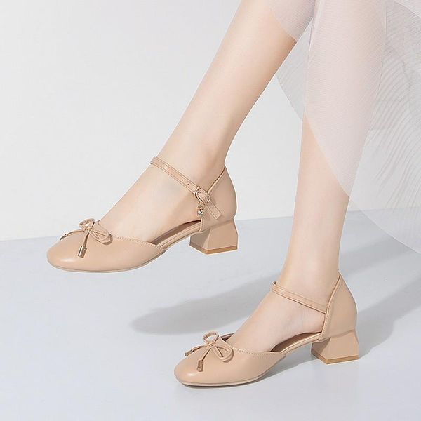 

dress shoes 2021 women female ladies mother leather sandals high heel summer cool, Black