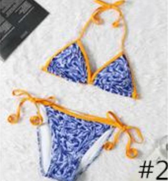 

2020 women's bohemian flower summer polyester bikini set two piece swimsuit, White;black