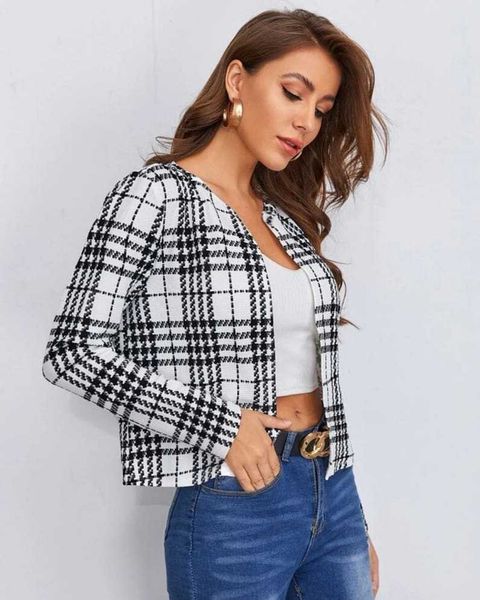 

fashion suits blazers women's autumn and winter versatile slim coat, White;black