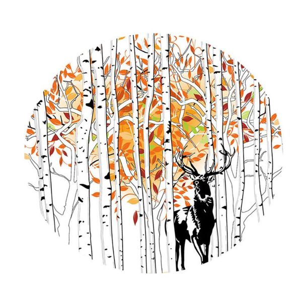 

waterproof table cover elastic edged oilproof tablecloth round 55' reusable