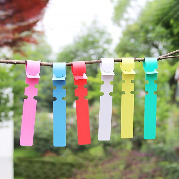 

other garden supplies 100pcs plant tags adjustable ring diameter colorful waterproof label nursery labels for pot vegetable seedling tray