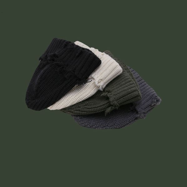 

ripped knitted retro hipster hip-hop street mens hats winter woolen beanie hat designers caps hats mens woman luxurys designers, Blue;gray